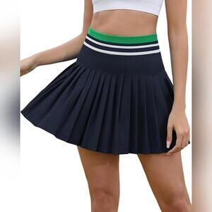 NWT AegisChic High Waisted Pleated Golf Tennis Athletic Skirt Skorts, Large